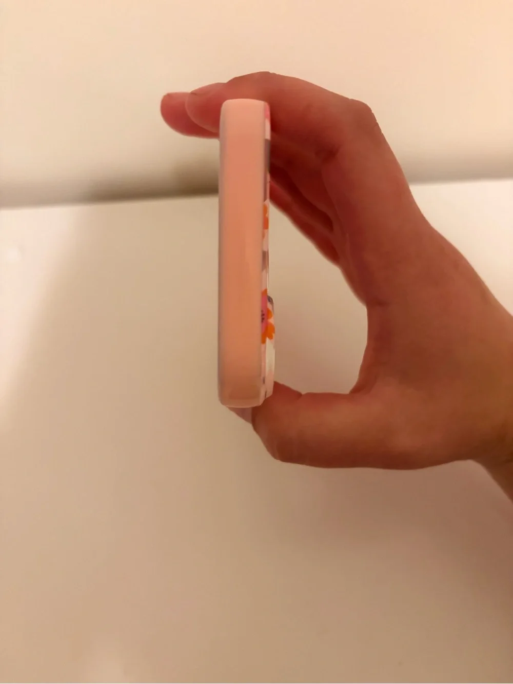 Floral Pink Protective Phone Case with Built-In Grip